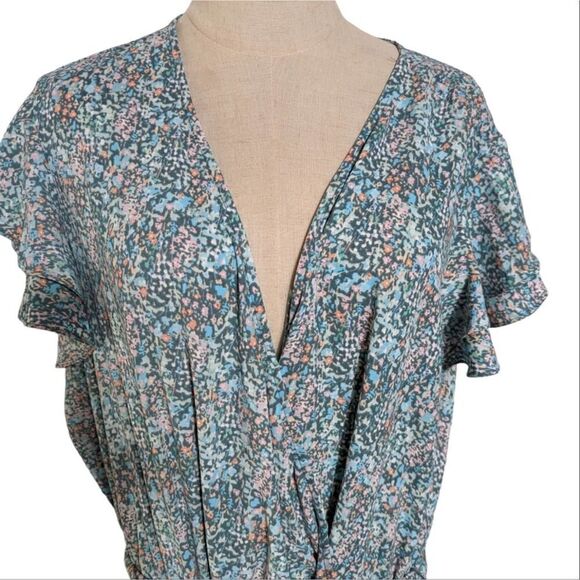 LC Lauren Conrad Blue Floral Maxi Dress NWT - Picture 2 of 7